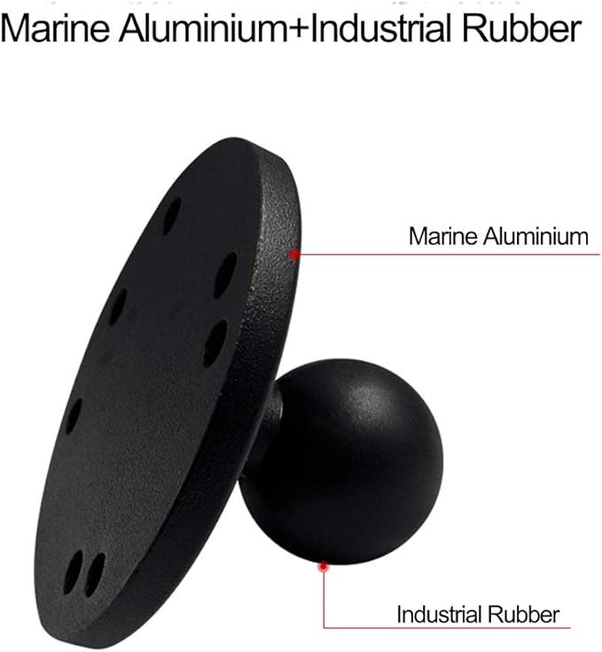Strg 1'' Ball Mount with AMPS Round Plate, Ball Mount Base Compatible with RAM and 1" B Size Ball Double Socket Arms from Arkon, iBolt and Tackform Enterprise Series
