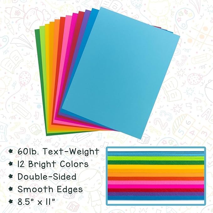Hygloss Black Paper - 24 lb, 89 GSM, Fade-Resistant, Acid-Free, 8.5x11-Inch Letter Size Color Copy Paper, 90 Sheets