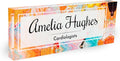 Customized Clear Acrylic Thick 8x3" Acrylic Black - Desk Name Plate Block with Personalized Logo - Professional Office Decor - Customized Acrylic Plate Gift for Teacher Co-workers (Orange Paint)