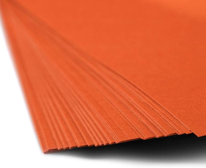 JAM PAPER Colored 24lb Paper - 90 gsm - 8.5 x 11 - Orange Recycled - 100 Sheets/Pack