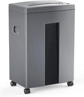 WOLVERINE 10-Sheet Super Micro Cut High Security Level P-5 Heavy Duty Paper/CD/Card Ultra Quiet Shredder for Home Office by 60 Mins Running Time and 6 Gallons Pullout Waste Bin SD9612 (Grey ETL)