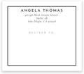Custom Shipping Labels / 48 Personalized Black Square Address Labels/ 4" x 3½" Mailing Stickers/Made in USA