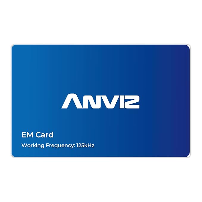 ANVIZ 10 Pack Proximity RFID Card, 125kHz EM Card, Time Clock Card, Employee Badge, Keyless Access Control, for Clock in and Out and Access Control System, Read only(3.3" x 2.1"), Card