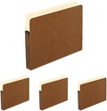 Pendaflex Expanding File Pockets, Letter Size, Redrope, 3.5" Expansion, Reinforced with Dupont™ Tyvek® Material, Redrope, 25 per Box (1524E-OX) (Pack of 4)