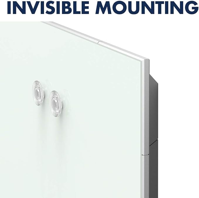 Quartet Glass Whiteboard, Magnetic Dry Erase White Board, 85" x 48", Wide Format, Aluminum Frame, Element (G8548E)