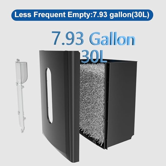 Paper Shredder,18-Sheet Cross Cut, 8 Gallon Pull Out Bin, P-4 Security Level, Shred Paper and Credit Card and Durable&Fast for Home Office