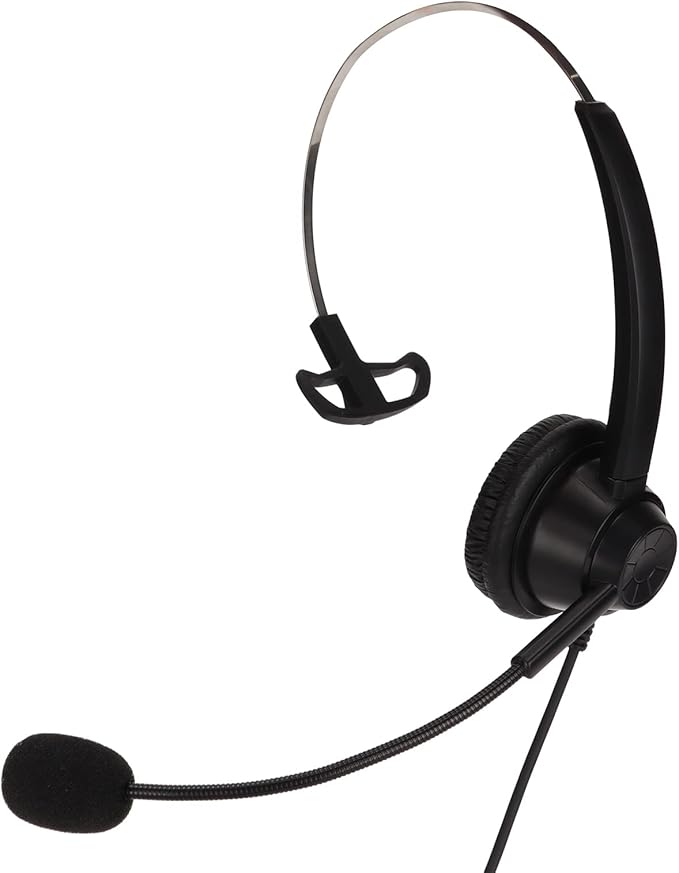 ChuyTrading H360D USB Single Ear Business Headset, USB Monaural Headset with Noise Cancelling Microphone, Lightweight Comfortable Design for Call Centers, Telemarketing, Customer Service, Onli
