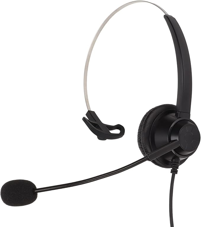ChuyTrading H360D USB Single Ear Business Headset, USB Monaural Headset with Noise Cancelling Microphone, Lightweight Comfortable Design for Call Centers, Telemarketing, Customer Service, Onli