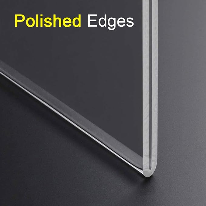 BlueValley Acrylic Sign Holder 8.5 x 11 Wall Mount, Clear Acrylic Wall Frames with Double Sided Tape Adhesive & Screws, Plastic Wall Sign Menu Picture Document Holders for Office, Home, Store, Restaurant-Horizontal (6 Pack)