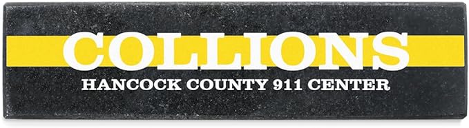 Personalized 8 x 2 Granite A Thin Line Desk Nameplate for Law Enforcement, Dispatch, Corrections, Fire, Military, Security