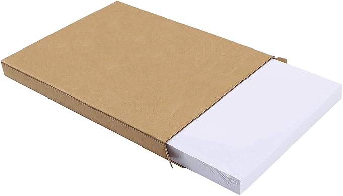 PAPRMA Half Sheet 8.5x5.5inch Shipping Mailing Label 200 Counts, 2 Labels Per Sheet 8.5 x 11 for Laser & Inkjet Printer, Permanent Adhesive Label Square Corner (100 Sheets)