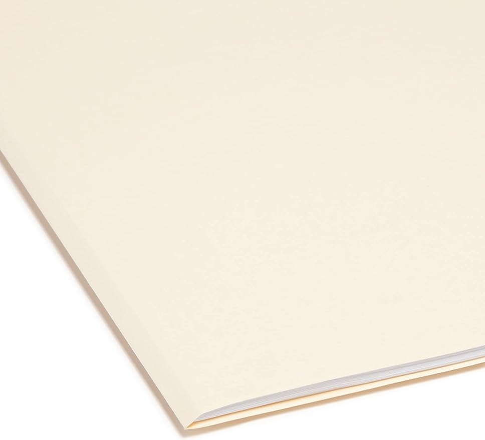 Smead SuperTab Heavyweight File Folder, Oversized 1/3-Cut Tab, Legal Size, Manila, 50 Per Box (15401)