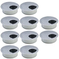10 Pcs Desk Grommet 2" / 50 mm, Desk Cord Hole Cover, Cable Grommet ABS Plastic, Desk Hole Grommet for Home & Office Pc, Detachable Cable Cord Organizer-Silver Sand