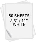 PAPRMA Full Sheet Labels 8.5” x 11” Sticker Paper Matte White, Large Shipping Label Paper for Inkjet Laser Printer, 50 Counts