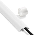 Floor Cable Cover 3ft White, LZEOY Cord Covers for Wires on Floor, Cord Hider Floor Cable Management, Extension Cord Floor Cover Low Profile, Floor Cord Cover for Office/Carpet/Floor