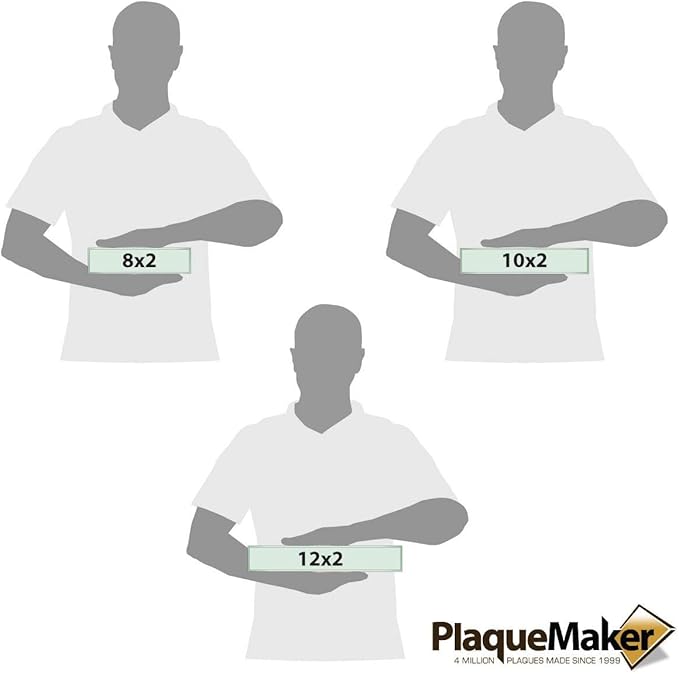 PlaqueMaker NamePlates for Desks, Custom-Engraved Glass NamePlate, Office Decor (Jade) | 8 x 2 inches