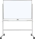 Large Rolling Whiteboard on Wheels, 48" x 32" Double-Sided Mobile White Board with Stand, Portable Standing Dry Erase Board Easel for Home Office Classroom School (32" x 48" WH)