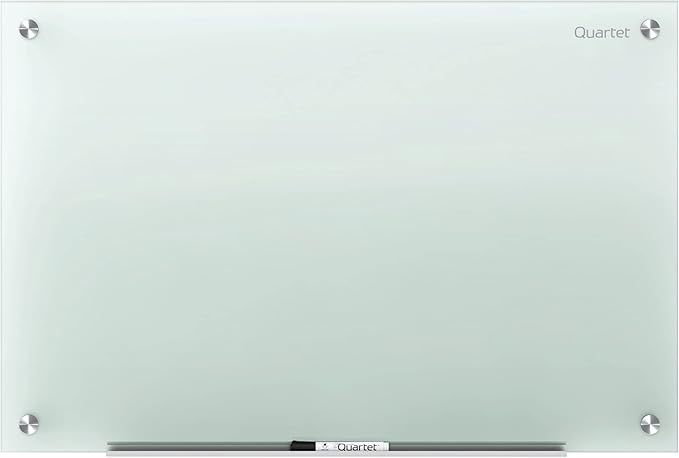 Quartet Glass Whiteboard, Non-Magnetic Dry Erase White Board, 4' x 3', Infinity, Frosted White (G4836F)