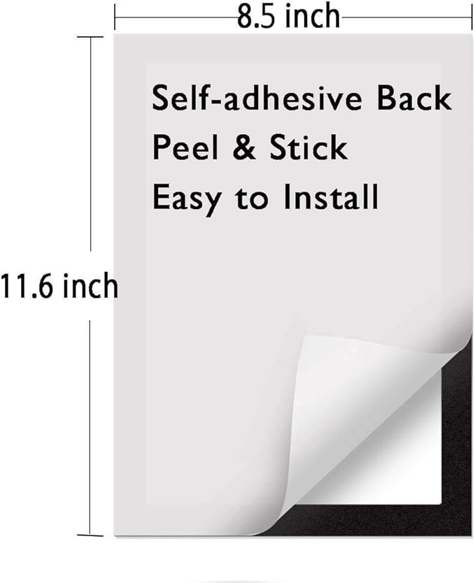 ZHIDIAN Document Sign Holder Pockets with Adhesive Back, Plastic Poster Picture Notice Display Frame for Window/Door/Wall/Cabinet, 8.5 x 11.6 Inches, Silver, 2 Pack