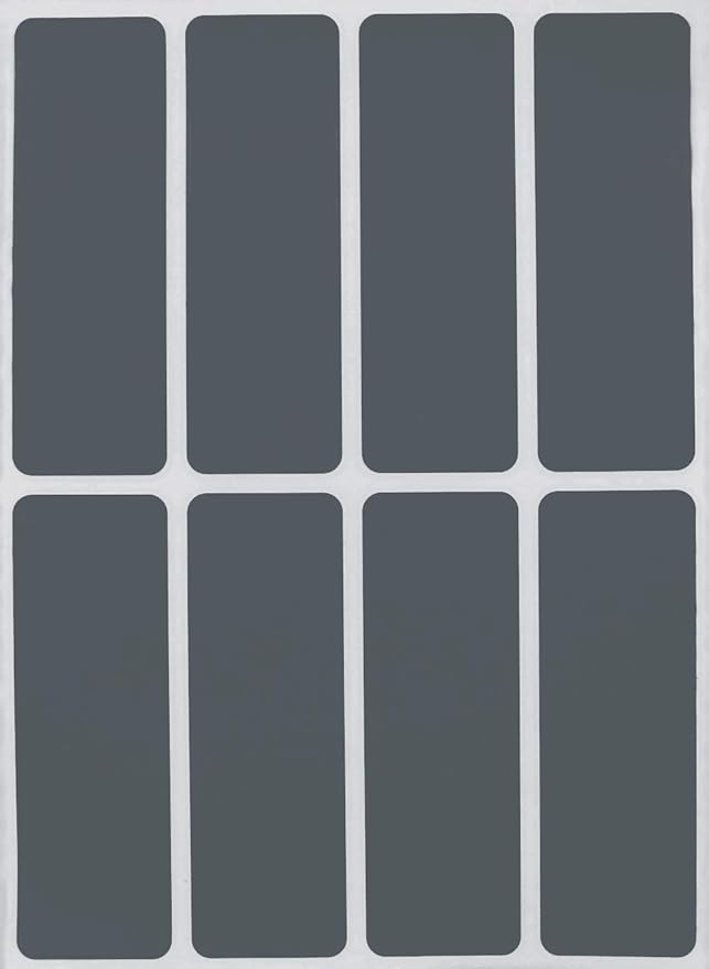 Royal Green Rectangular Coding Stickers Write on Labels for Organizing, Moving, & Mailing, 7.5cm x 2.5 cm Stickers to Write On Labels & Tags for Home, Office, and School Projects, 40-Pack (Grey)