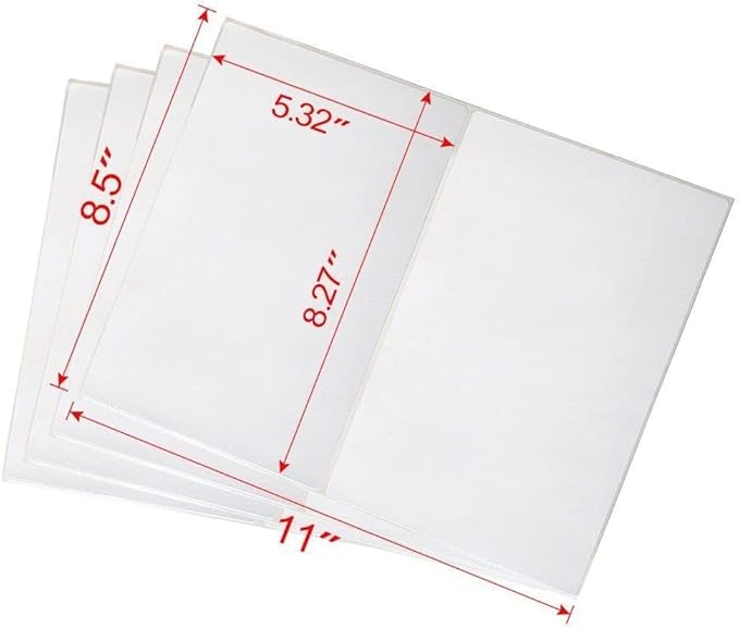 Shipping Label with Rounded Corner, 8.5 x 5.5 Inches Half Sheet Self Adhesive Shipping Address Labels for Laser and Inkjet Printer, 40000