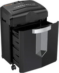 Bonsaii 12-Sheet Micro-Cut Paper Shredder, 55-Min Continuous Run, Shreds CDs/Credit Cards/Staples, 4.2-Gal Pull-Out Bin w/Clear Window, 360° Casters – Black