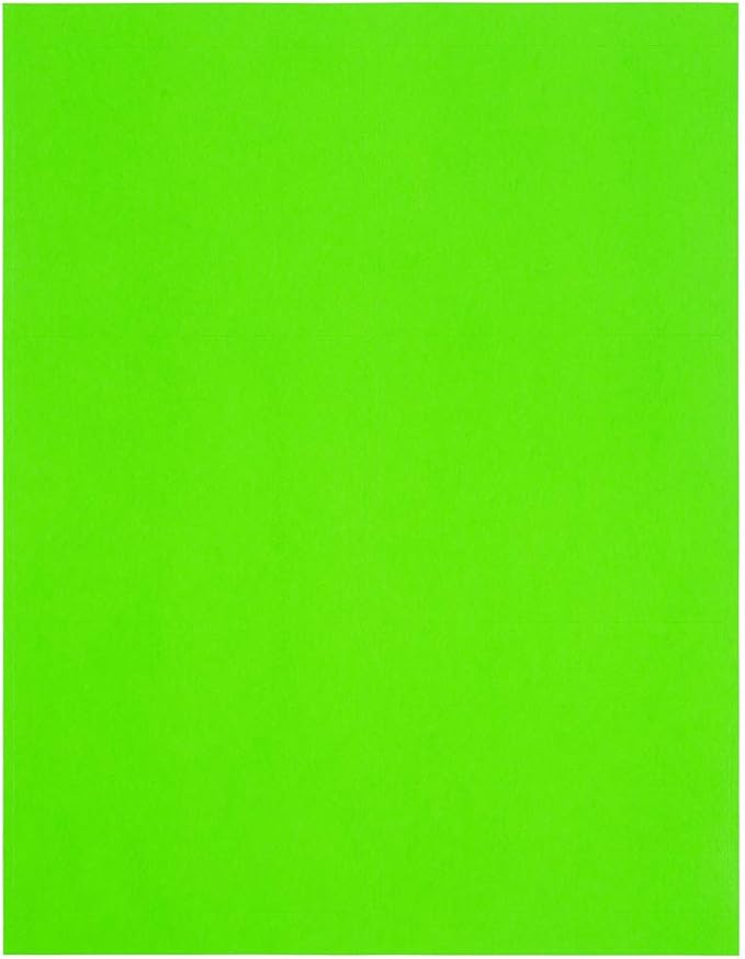 JAM PAPER Shipping Address Labels - Large - 3 1/3 x 4 - Neon Fluorescent Green - 120/Pack