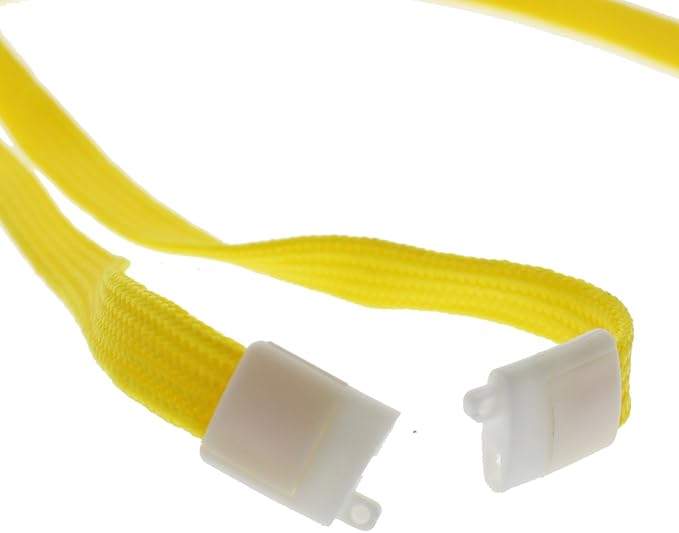 Specialist ID Bulk 100 Pack - Premium Flat Breakaway Lanyards for ID Badges & Badge Holders - 3/8" Wide Woven Safety Lanyard with Metal Swivel Hook for Teachers, Students, Cruise, Office (Yellow)