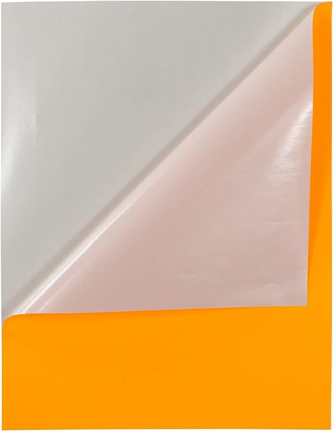 JAM PAPER Full Sheet Shipping Labels - Printable Sticker Paper - 8 1/2 x 11 - Neon Orange - 10 Full Pages/Pack