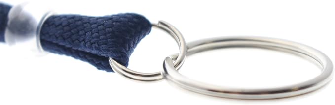 Specialist ID Bulk 100 Pack - Heavy Duty Breakaway Lanyards for Keys and ID Badges with Key Chain Split Ring - Break-Away Clasp and Keychain Keyring/Badge Holder Attachment (Dark Navy Blue)…