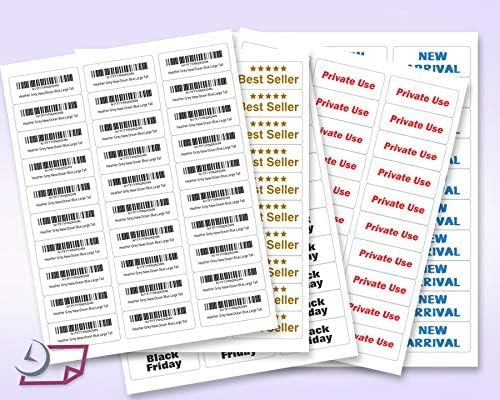 NextDayLabels 2.63x1 Inch Rectangle Stickers White Blank Labels for Laser Inkjet Printer - 30 Per Sheet Self-Adhesive Address Mailing Name Tags Made in USA - 750 Labels