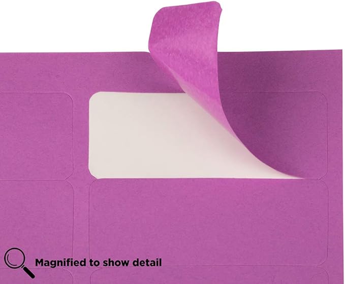 JAM PAPER Return Address Labels - Standard Mailing - 1 x 2 5/8 - Violet - 120 Shipping Labels/Pack