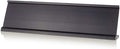 2" x 10" Aluminum Office Desk Nameplate Sign Holder (Matte Black) 5 Pack