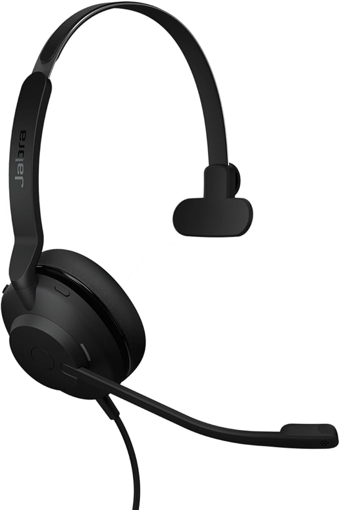 Jabra Evolve2 30 SE (2025 Version) Wired Single-Ear Headset with Microphone – Computer Headset - USB-A and USB-C Cable - Works with All Online Meeting Platforms - Black