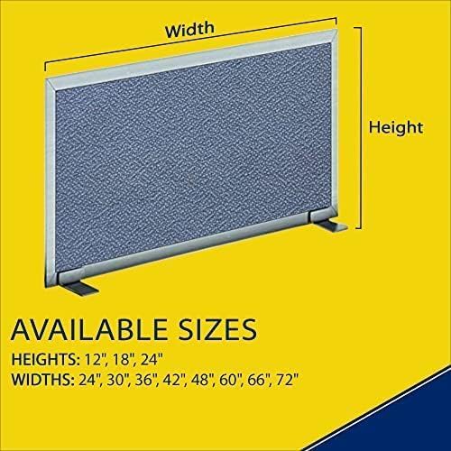 OBEX Acoustical Free Standing Privacy Screen, Cubicle Accessories Desk Privacy Panel, Desk Dividers for Office, Office Furniture Partitions Portable Sound Proof Dividers, 12" x 66", Twilight