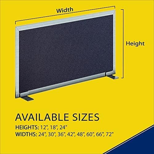 OBEX Acoustical Free Standing Privacy Screen, Cubicle Accessories Desk Privacy Panel, Desk Dividers for Office, Office Furniture Partitions Portable Sound Proof Dividers, 24" x 66", Slate