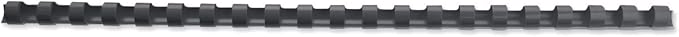 GBC CombBind Binding Combs, 10 mm, 65 Sheet Capacity, A4, 21 Ring, Black, Pack of 100, 4028175