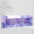 Desk Name Plate Personalized Name Plate for Desk, Office Desk Decor, 3D Style Personalized Plaque Name Plates for Desks Custom Appreciation Gifts for Boss Lady Employee Coworkers (Fantasy Purple)