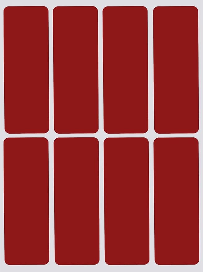 Royal Green Rectangular Stickers Color Coded Write on Labels for Organizing, Moving, & Mailing, 3x1 inch Stickers to Write Labels & Tags for Home, Office, and School Projects, 120-Pack (Red Velvet)