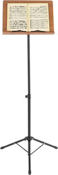Sheet Music Stand & Desktop Book Stand, Rotatable Music Book Holder Stand,Wooden Portable Sheet Music Table Stand Height Adjustable from 27.5-74.8in with Book Stand Support,Foldable Tripod