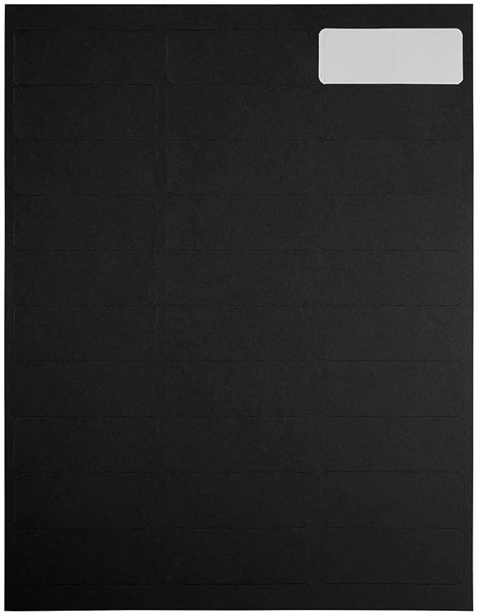 JAM PAPER Return Address Labels - Standard Mailing - 1 x 2 5/8 - Black - 120 Shipping Labels/Pack