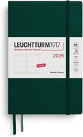 LEUCHTTURM1917 - Weekly Planner 2026, Hardcover, Paperback (B6+), Forest Green (Jan 1 - Dec 31, 2026)