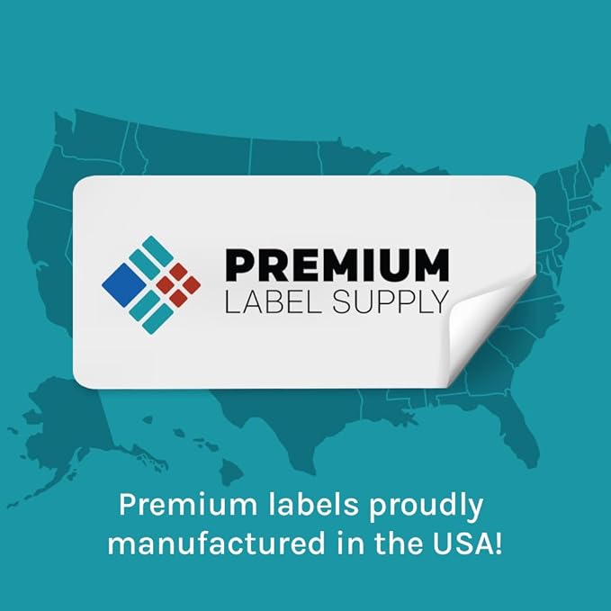 Premium Label Supply Glossy Clear Mailing Labels – 4" x 1.33" – Laser/Inkjet Compatible – (14 per Sheet), 100 Sheets – 1,400 Total Adhesive Labels