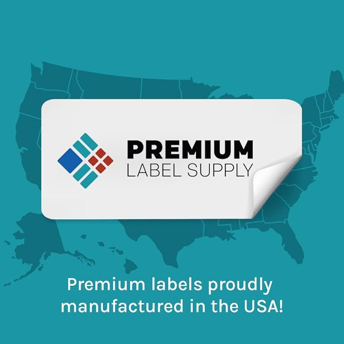 Premium Label Supply Glossy Clear Mailing Labels – 4" x 1.33" – Laser/Inkjet Compatible – (14 per Sheet), 25 Sheets – 350 Total Adhesive Labels