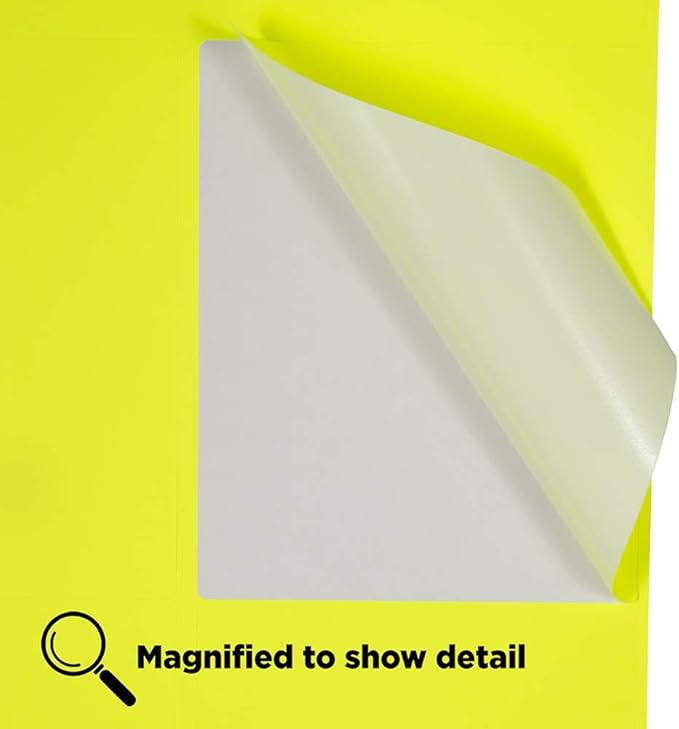 JAM PAPER Shipping Address Labels - 4 x 5 - Quarter Page/Extra Large - Neon Yellow - 120/Pack