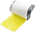 BETCKEY - Continuous Length Shipping Labels Replacement for Brother DK-2243 (4 in x 100 ft), Compatible with Brother QL Label Printers [1 Rolls/Continuous Labels, Yellow]