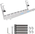 Cable Management, Retractable Under Desk Cable Organizers, Shelf for Efficient Wire Management, Space Saving Wire Collection Rack, No Drilling,Metal Cord Organizer with Clamp for Standing Desk