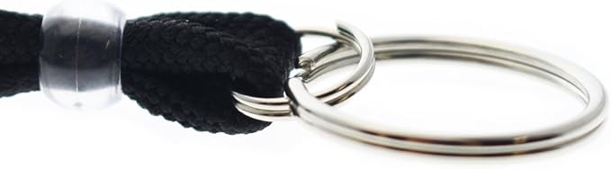 Specialist ID Bulk 25 Pack - Heavy Duty Breakaway Lanyards for Keys and Id's with Key Chain Split Ring - Break-Away Clasp and Keychain Keyring/ID Holder Attachment at Bottom (Black)…