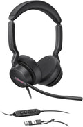 Yealink UH46 USB Headset with Mic, Wired Headset with 3 Noise Cancelling Microphones for PC/Computer/Laptop, Teams Certified, in Line Controls for Home Office Online Meetings, Plug & Play USB-C/A