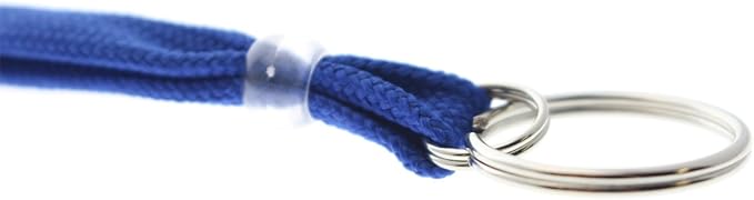 Specialist ID Bulk 25 Pack - Heavy Duty Breakaway Lanyards for Keys and ID Badges with Key Chain Split Ring - Break-Away Clasp and Keychain Keyring/Badge Holder Attachment (Royal Blue)…